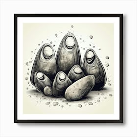 Group Of Rocks Art Print