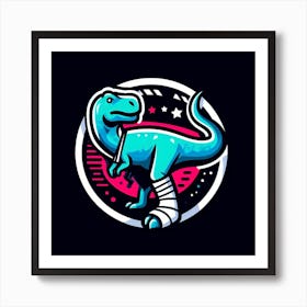 T - Rex Logo Art Print