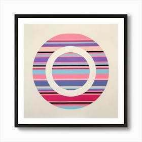 Colorful circle stripes Art Print