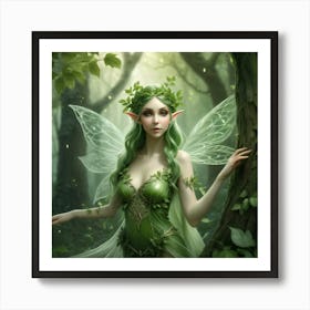 Fairy In The Woods Art Print