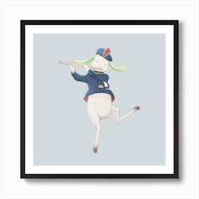 Green Rabbit Art Print