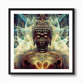 Fractal Buddha 1 Art Print
