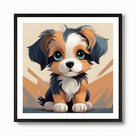 Fluffy puppy Art Print