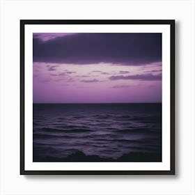 Purple Sky Over The Ocean Art Print