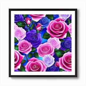 Roses Wallpaper 6 Art Print