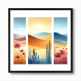 Desert Landscape Art Print