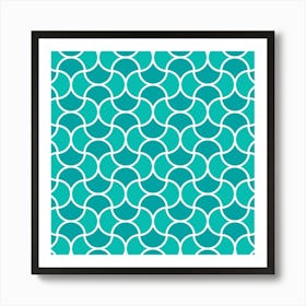 Teal Pattern Art Print