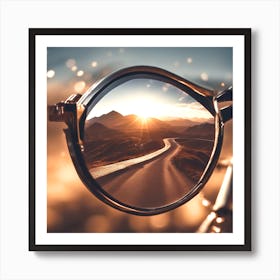 Reflection In Glasses 1 Art Print