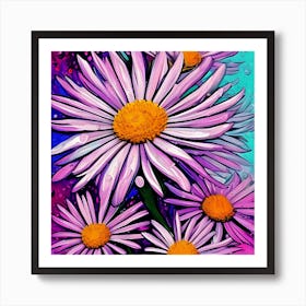 Aster Flowers 14 Art Print