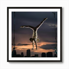 Aerialist In The Sky Art Print