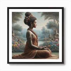 Buddha In Meditation 3 Art Print