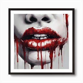 Bloody Lips 1 Art Print