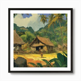 Village In The Jungle 1 Art Print