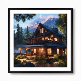 Cabin In The Woods 4 Art Print