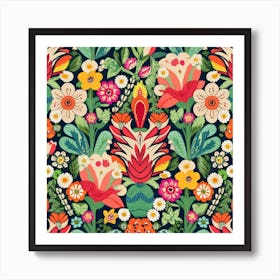 Floral Pattern 15 Art Print