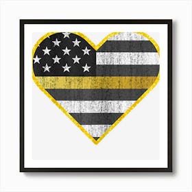 Womens 911 Dispatcher Thin Yellow Line 911 Dispatch Gifts Art Print