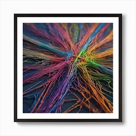 Colorful Wires 25 Art Print