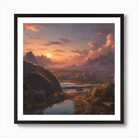 sunset Art Print