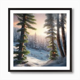 Winter Landscape 46 Art Print