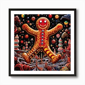 Gingerbread Man Art Print