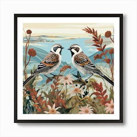 Bird In Nature Sparrow 3 Art Print