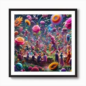 Garden Of Flowers 2 Art Print