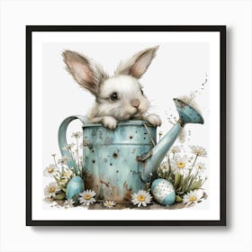 Watering Can Bunny Affiche