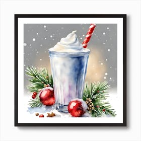 Christmas Milkshake Art Print