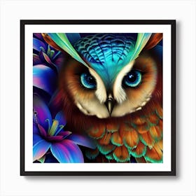 Owl Painting 1 Art Print