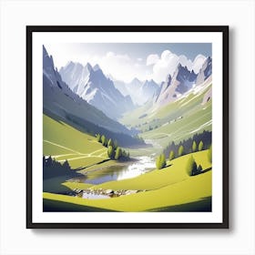 Landscape Painting 123 Art Print