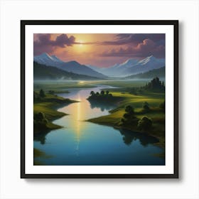 Landscape Painting Art Print