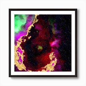 100 Nebulas in Space with Stars Abstract n.079 Art Print