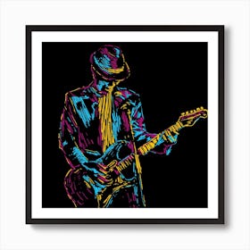 Electric Guitar Player Art Print