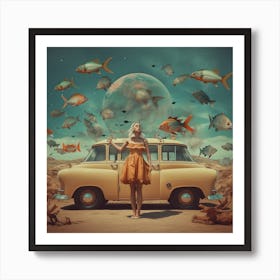 Fishes In The Desert Art Print