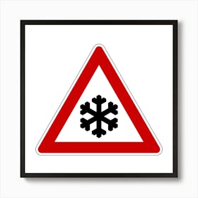 Snowflake Road Sign.A fine artistic print that decorates the place.13 Art Print