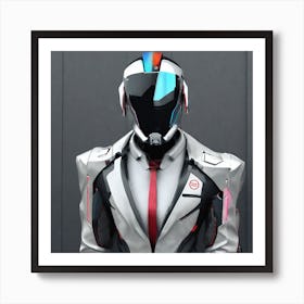 Futuristic Man In Suit 4 Art Print