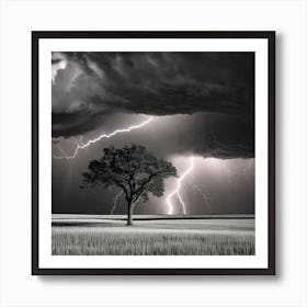 Lightning In The Sky 24 Art Print