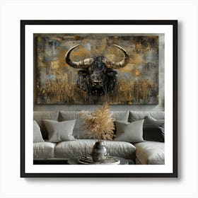 Bull Painting Art Print