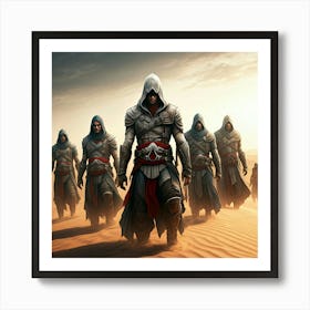 Assassins Creed Characters In Desert Art Print