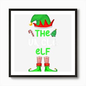 Mens The Uncle Elf Christmas Family Matching Pajama 1 Art Print