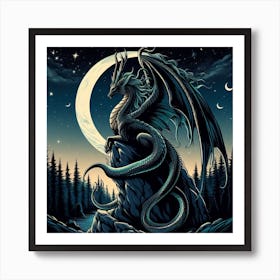 Hecates Dragon 3 Art Print