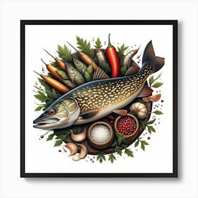 Fish of Pike 3 Art Print