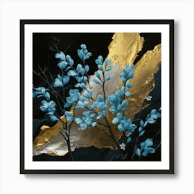 Blue Magnolia Art Print