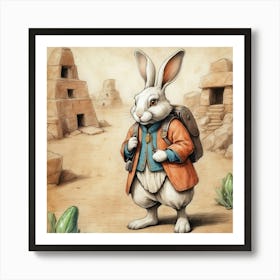 Rabbit In The Desert 1 Art Print