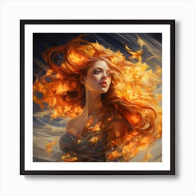 Fire Girl 2 Art Print