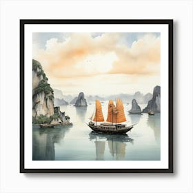 Ha Long Bay Vietnam Art Print 2 Art Print