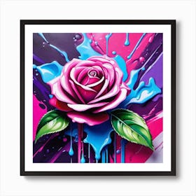 Pink Rose Art Print