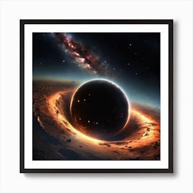 Black Hole In Space Art Print