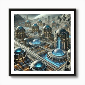 A Futuristic City Asterian Syndicate 1024 Art Print