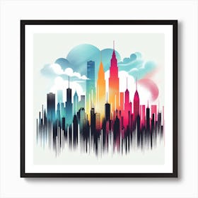 New York City Skyline 19 Art Print